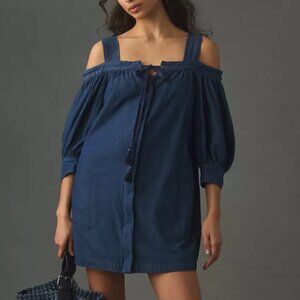 Brand New Plenty by Tracy Reese Off-The-Shoulder Denim Mini Dress